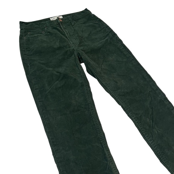 GAP Vintage Slim High Rise Green Corduroy Pants 27/4 Petite - Picture 2 of 7